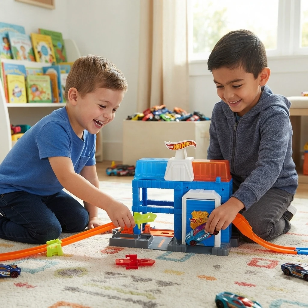 HOT WHEELS CITY PISTA DOWNTOWN CON AUTO - 1
