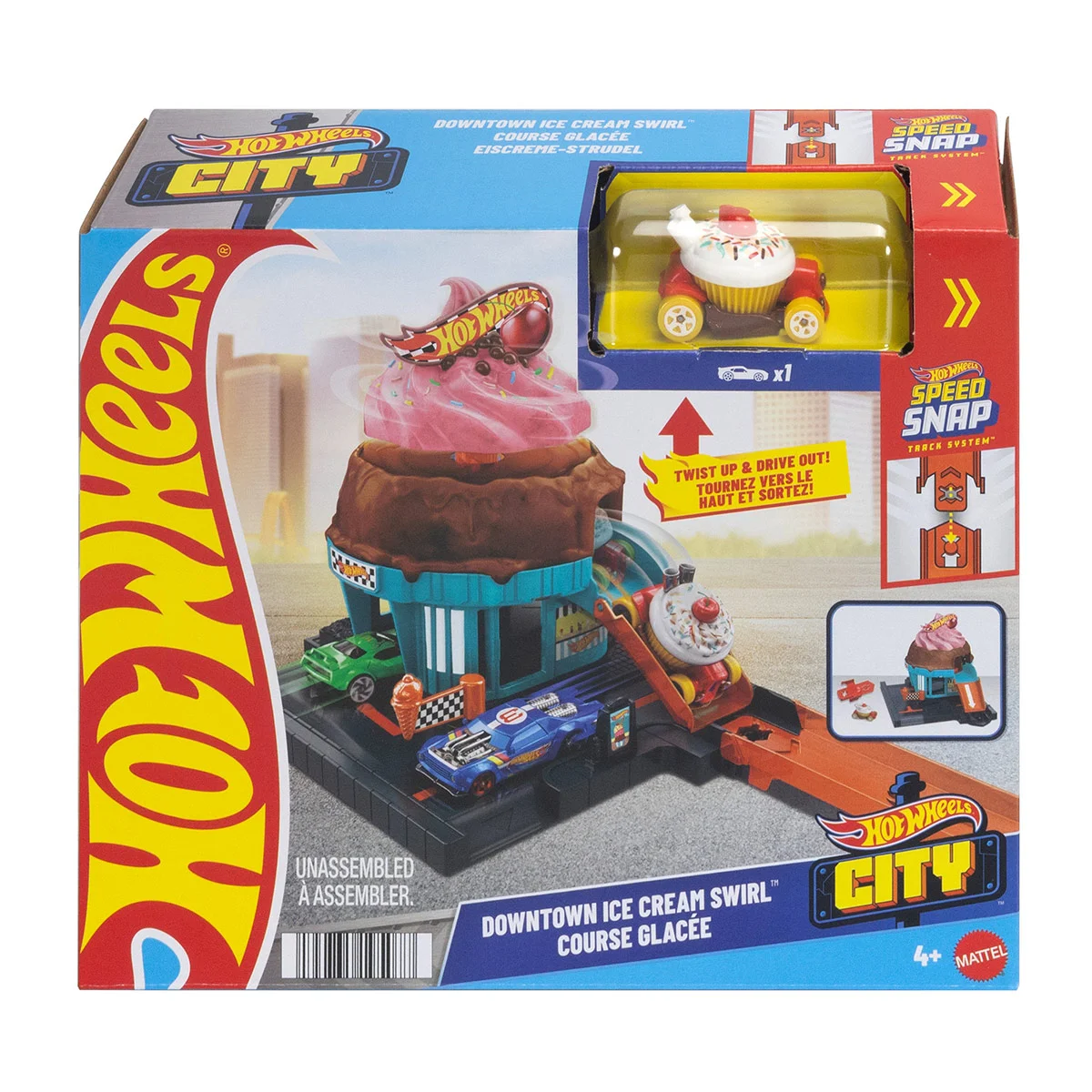 HOT WHEELS CITY PISTA DOWNTOWN CON AUTO - 1