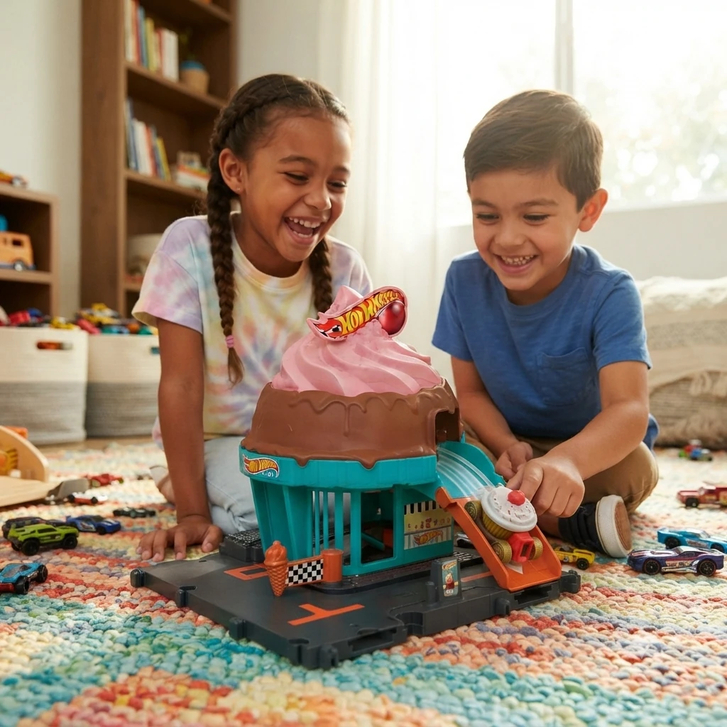 HOT WHEELS CITY PISTA DOWNTOWN CON AUTO - 1
