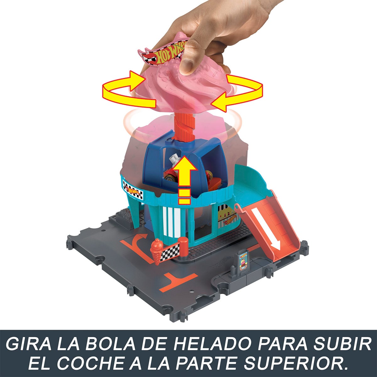 HOT WHEELS CITY PISTA DOWNTOWN CON AUTO - 4