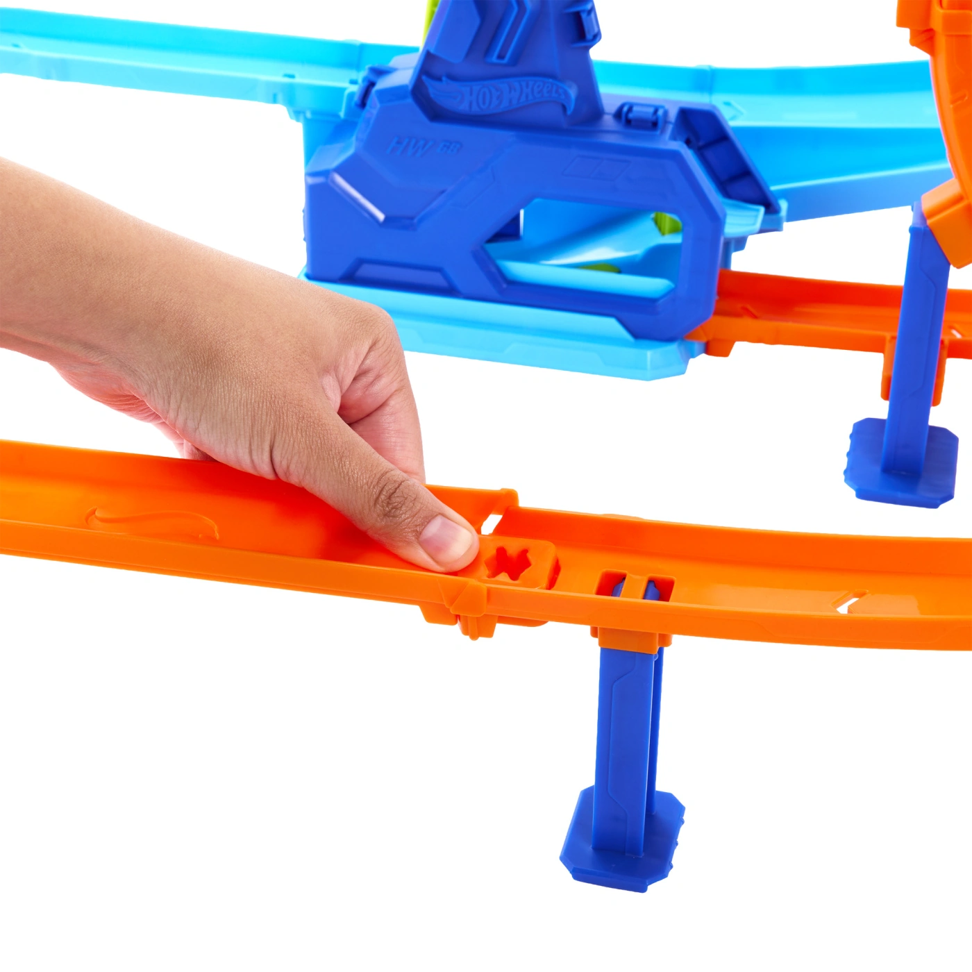 PISTA DE JUGUETE HOT WHEELS ACROBACIAS LANZA Y CHOCA - 8