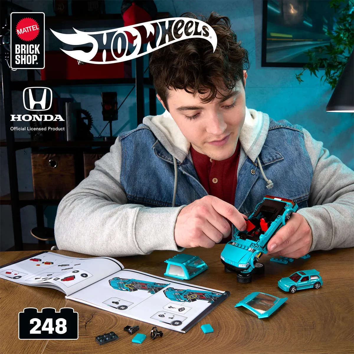SET DE CONSTRUCCIÓN BRICK SHOP HOT WHEELS SPEED CUSTOM '90 HONDA CIVIC EF - 5