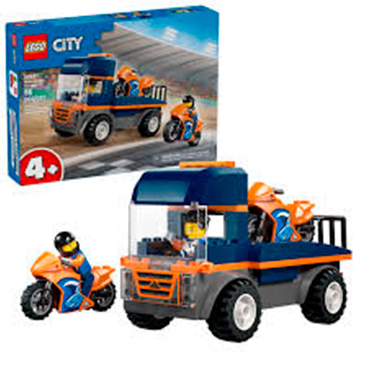 BLOQUES DE CONSTRUCCIÓN LEGO CAMIÓN DE TRANSPORTE DE MOTOS - 1