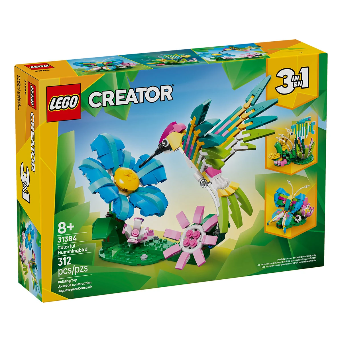 BLOQUES DE CONSTRUCCIÓN LEGO FAUNA SALVAJE COLIBRÍ DE COLORES - 1