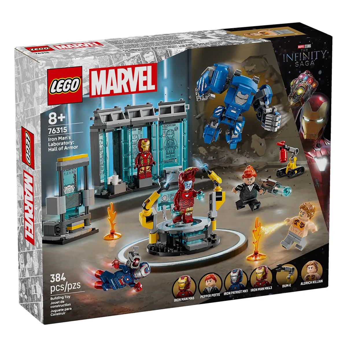 BLOQUES DE CONSTRUCCIÓN LEGO LABORATORIO DE IRON MAN SALA DE ARMADURAS - 1