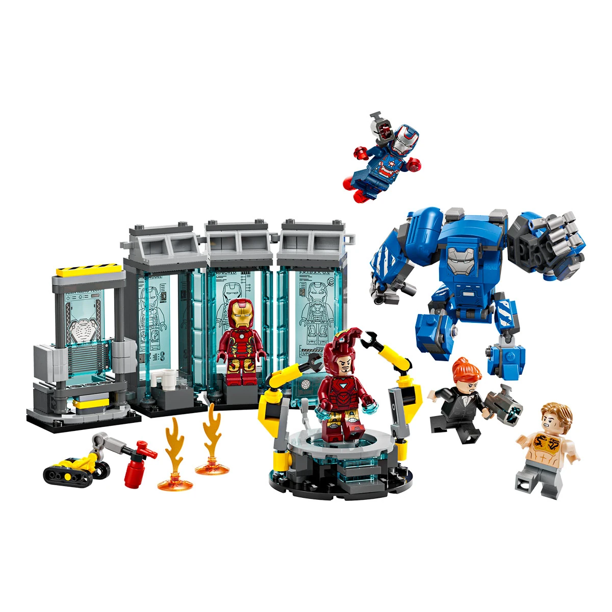 BLOQUES DE CONSTRUCCIÓN LEGO LABORATORIO DE IRON MAN SALA DE ARMADURAS - 3