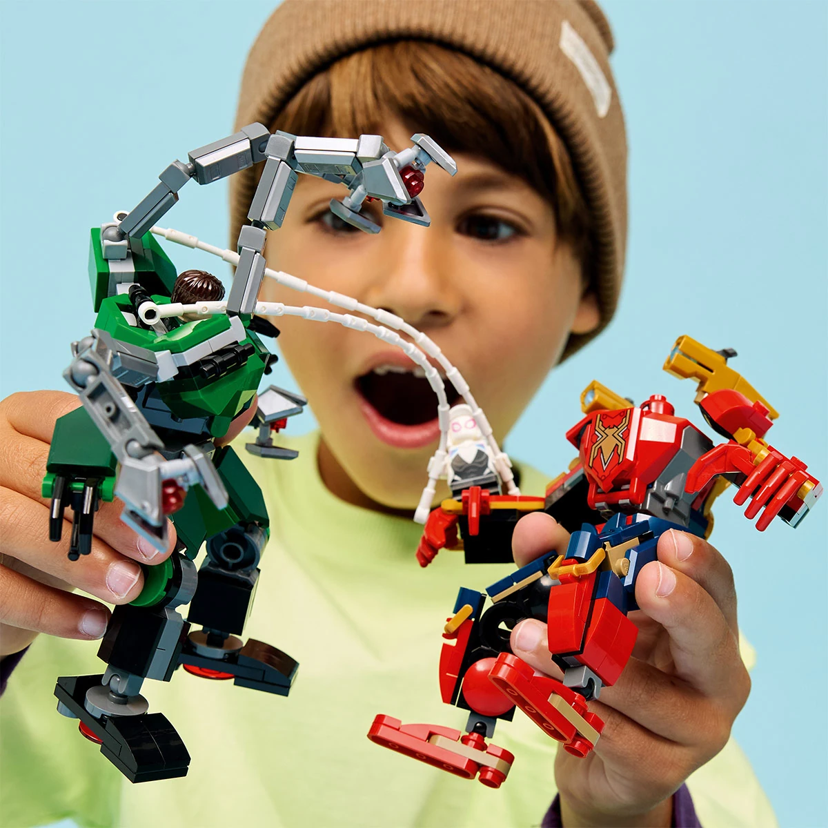 BLOQUES DE CONSTRUCCIÓN LEGO BATALLA DE ARMADURAS ROBÓTICAS SPIDER MAN VS - 2
