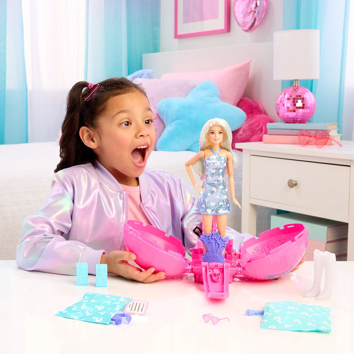 MUÑECA BARBIE PROFESIONES CAREER BURST ESTRELLA DE POP - 6