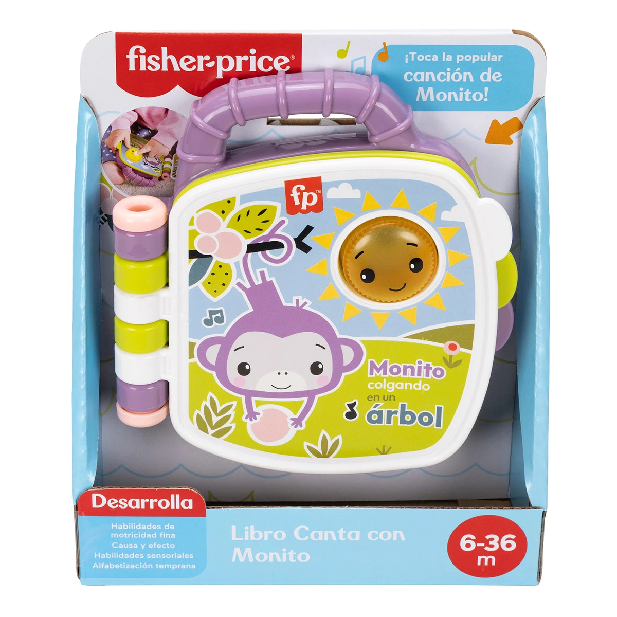 JUGUETE PARA BEBÉS FISHER PRICE LIBRO CANTA CON MONITO - 1