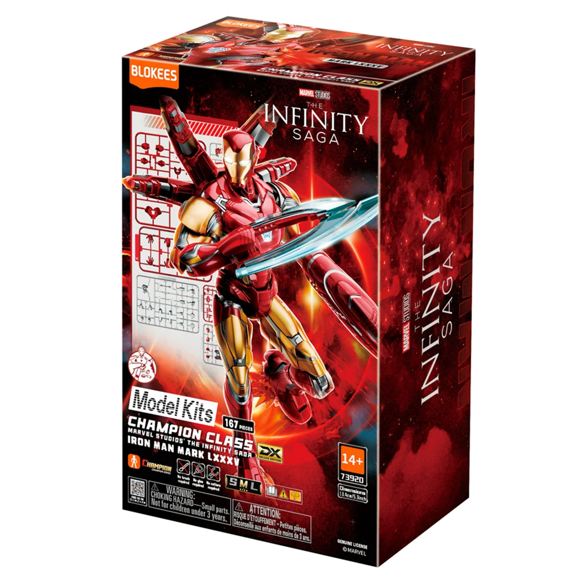 KIT FIGURA DE ACCION ARMABLE BLOKEES IRONMAN 167 PIEZAS - 1