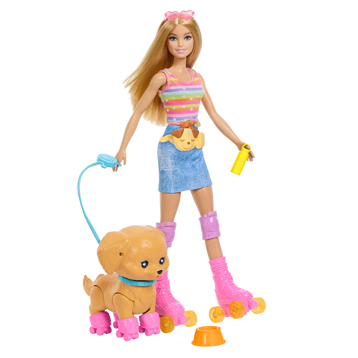 MUÑECA BARBIE PATINA Y CORRE CON PERRITO - 2