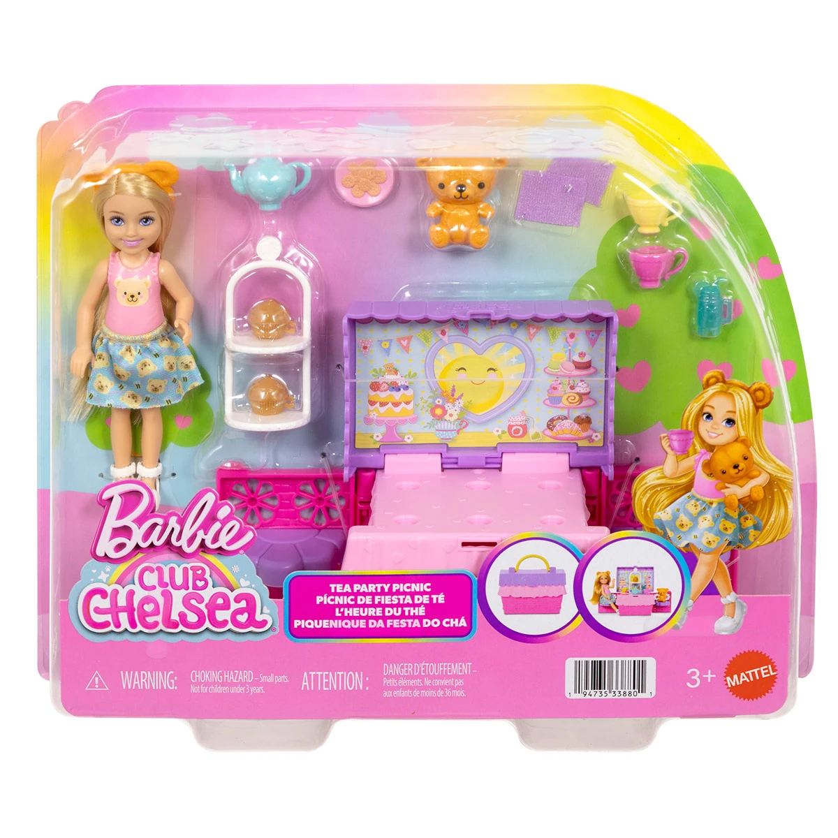SET DE JUEGO BARBIE CHELSEA FIESTA DE TÉ CON MUÑECA CON ACCESORIOS - 1