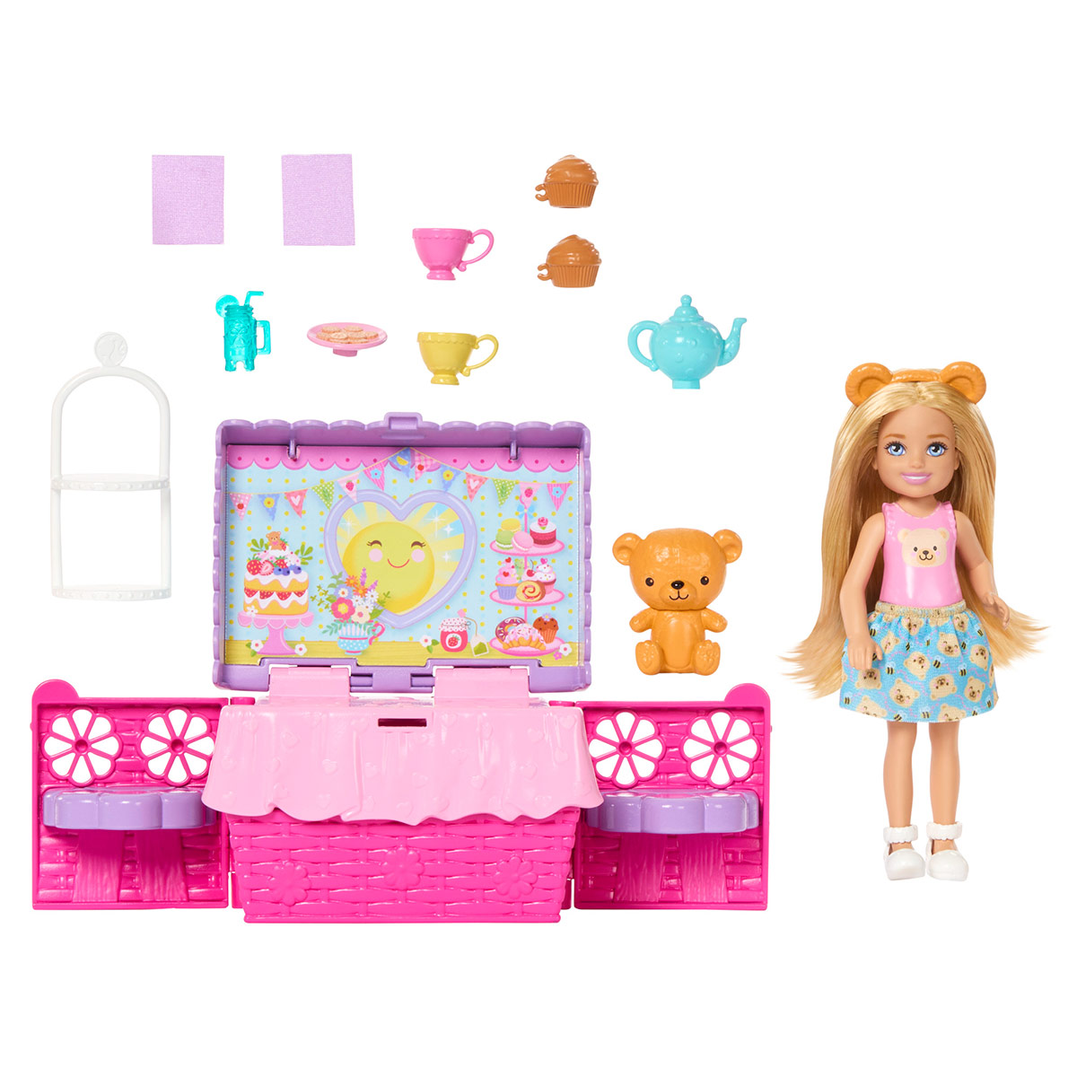 SET DE JUEGO BARBIE CHELSEA FIESTA DE TÉ CON MUÑECA CON ACCESORIOS - 2