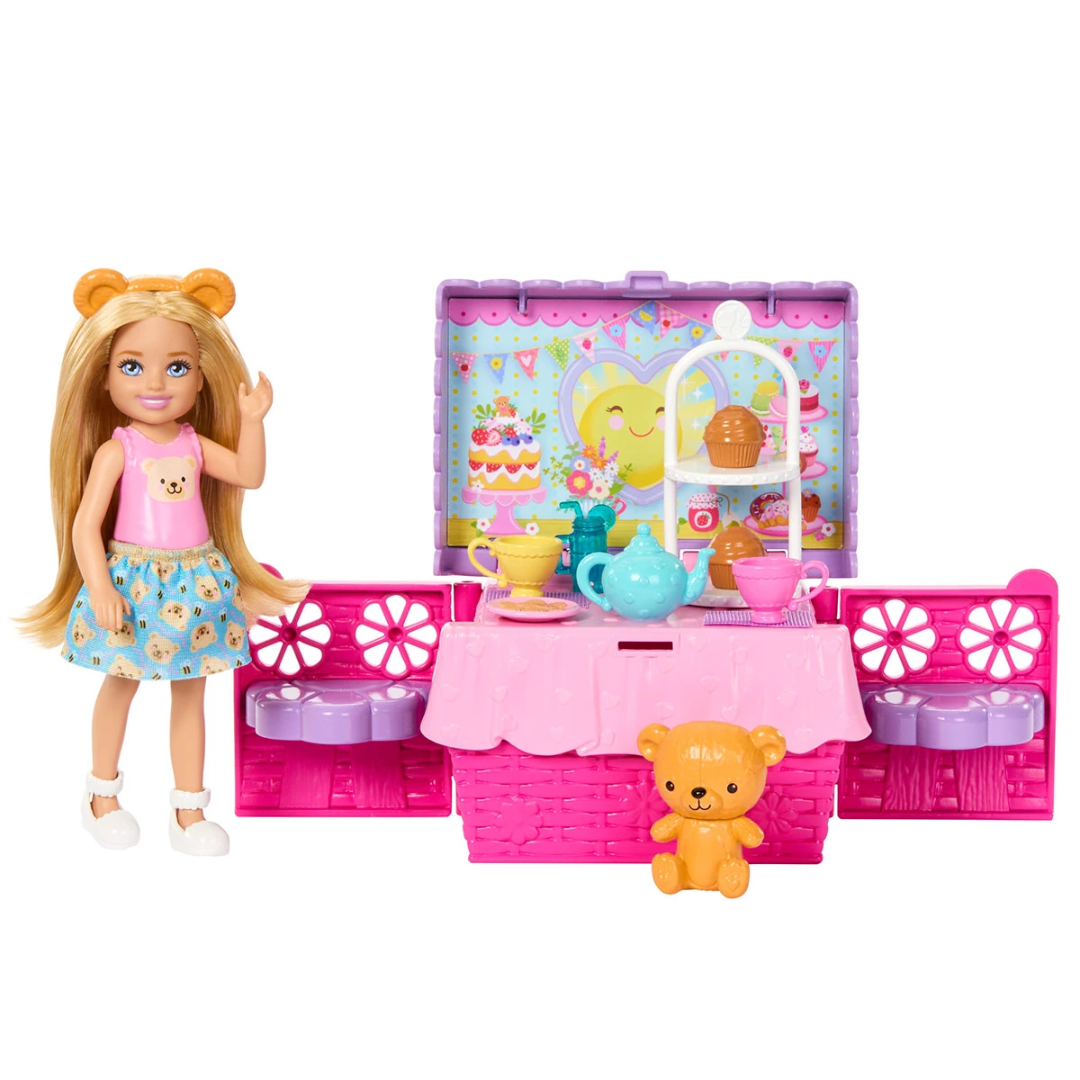 SET DE JUEGO BARBIE CHELSEA FIESTA DE TÉ CON MUÑECA CON ACCESORIOS - 3