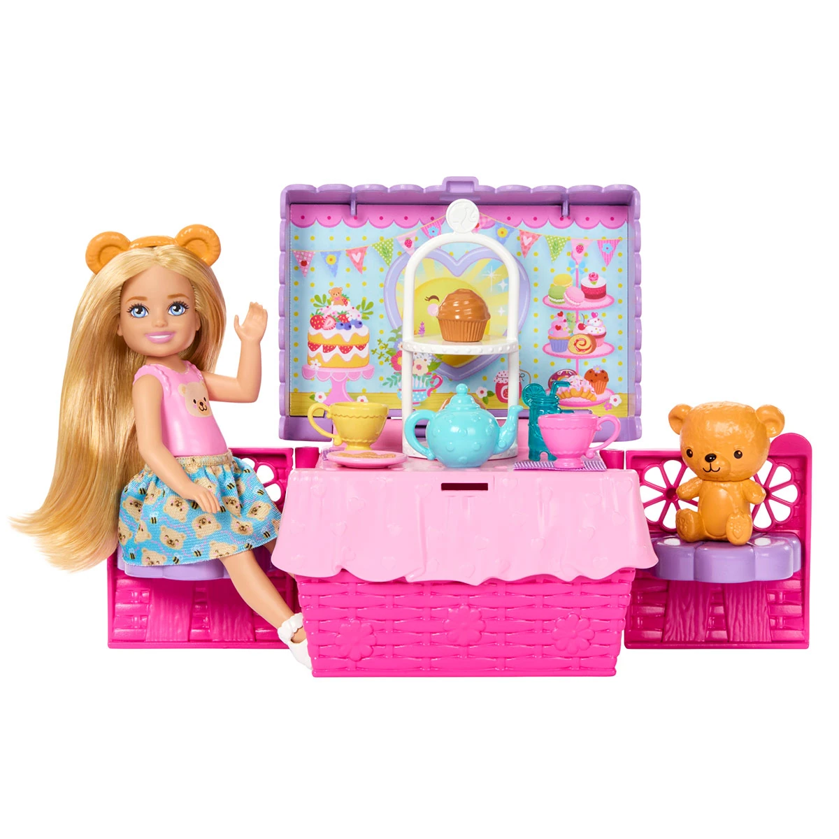 SET DE JUEGO BARBIE CHELSEA FIESTA DE TÉ CON MUÑECA CON ACCESORIOS - 4
