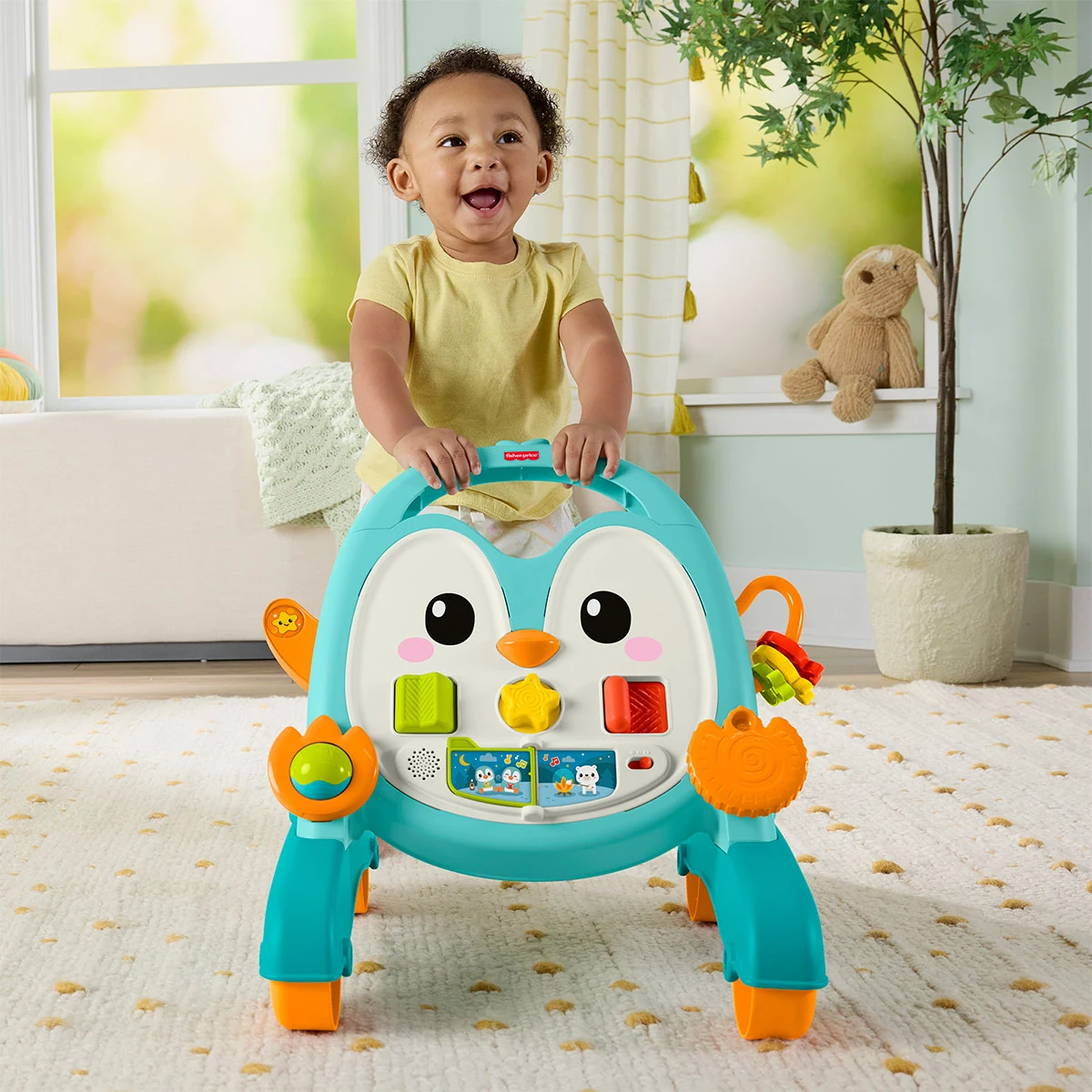 ANDADERA MUSICAL FISHER PRICE PINGUINO AZUL BEBÉ - 2