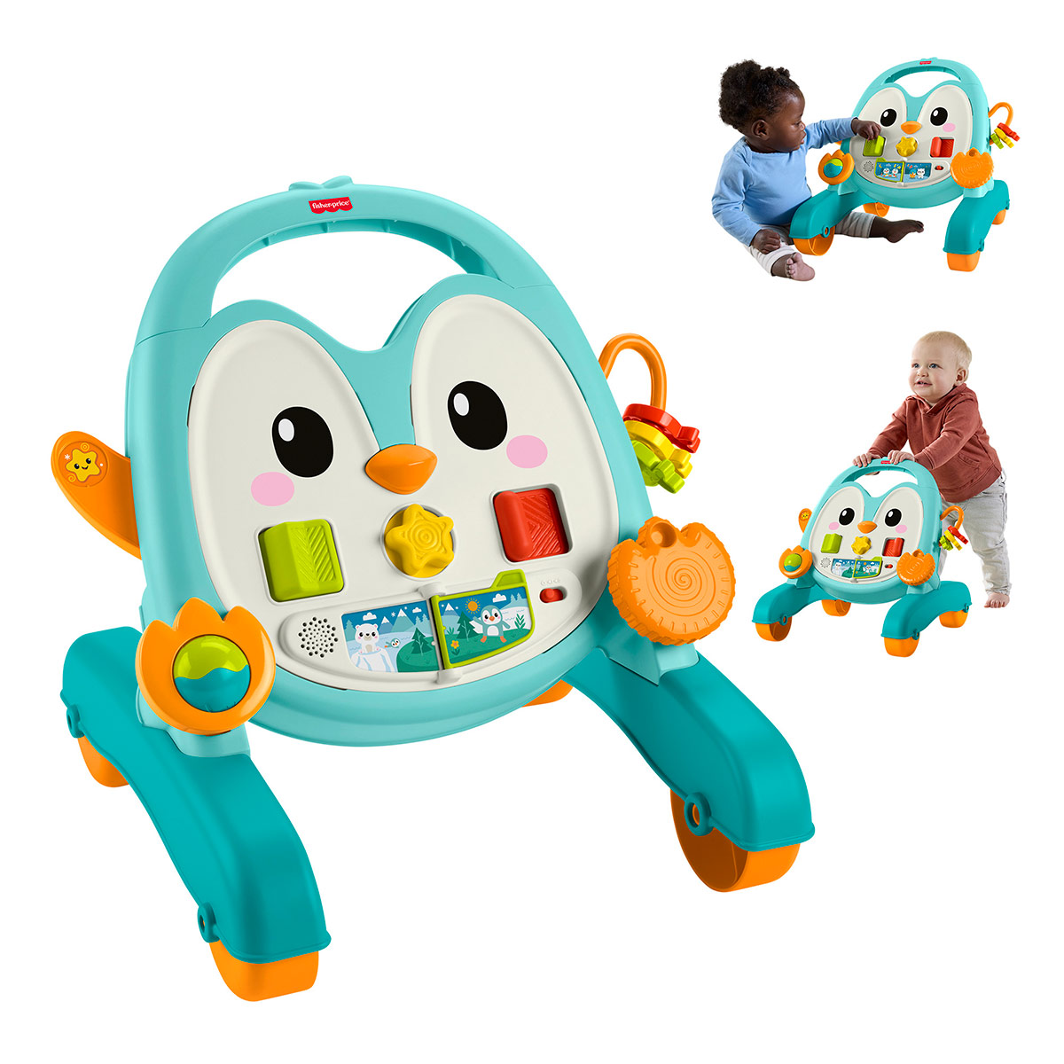 ANDADERA MUSICAL FISHER PRICE PINGUINO AZUL BEBÉ - 3