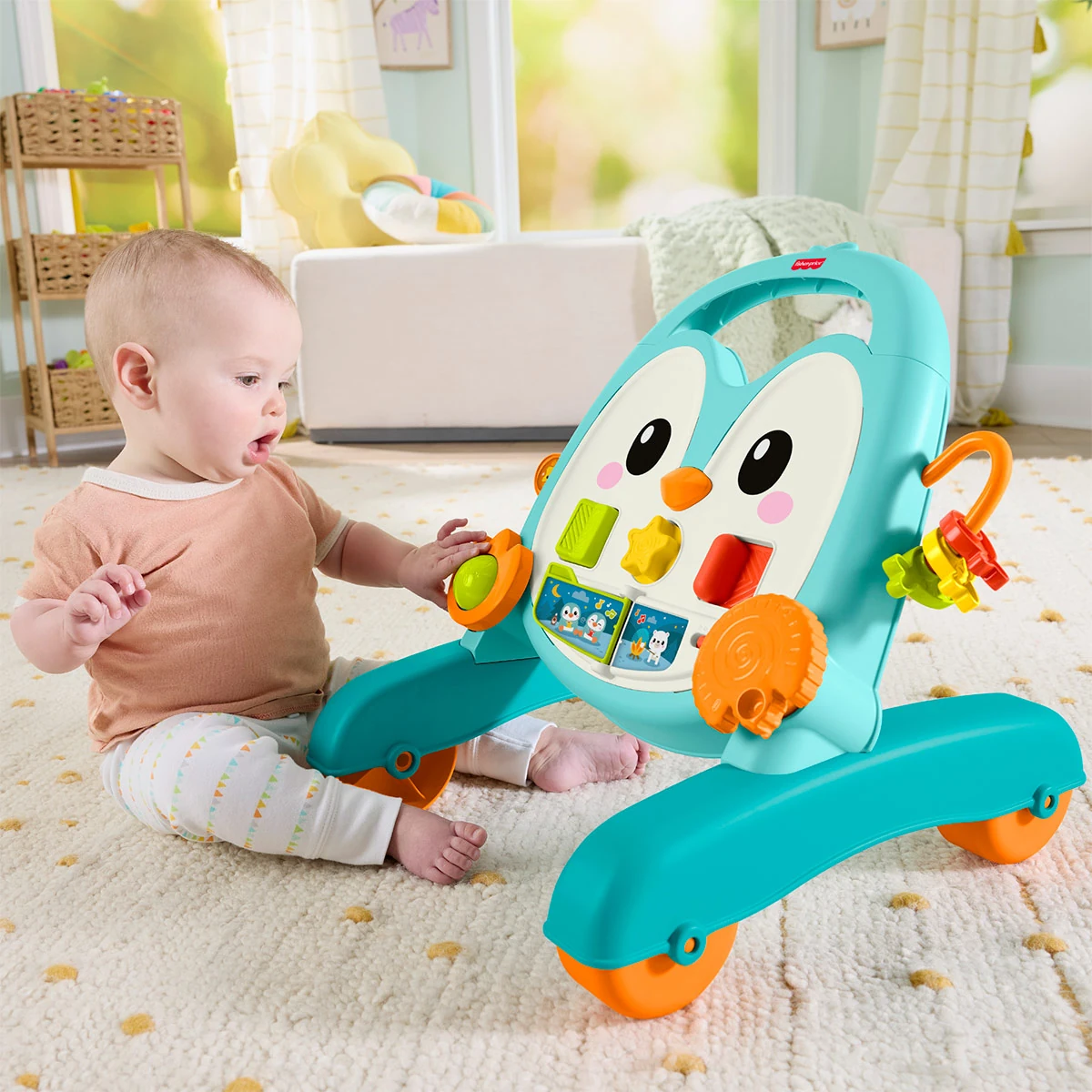 ANDADERA MUSICAL FISHER PRICE PINGUINO AZUL BEBÉ - 6