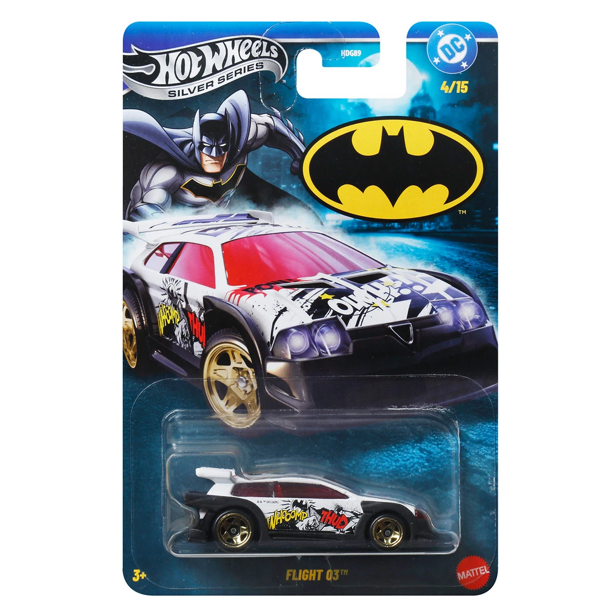 VEHÍCULO DE JUGUETE HOT WHEELS COLLECTOR AUTO BATMAN DE METAL A ESCALA 1:64 - 4