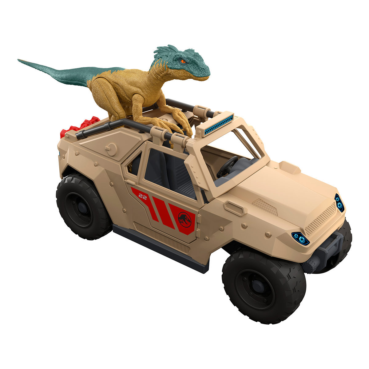 JURASSIC WORLD JUGUETE JURASSIC WORLD VEHÍCULO 4X4 Y DINOSAURIO - 4