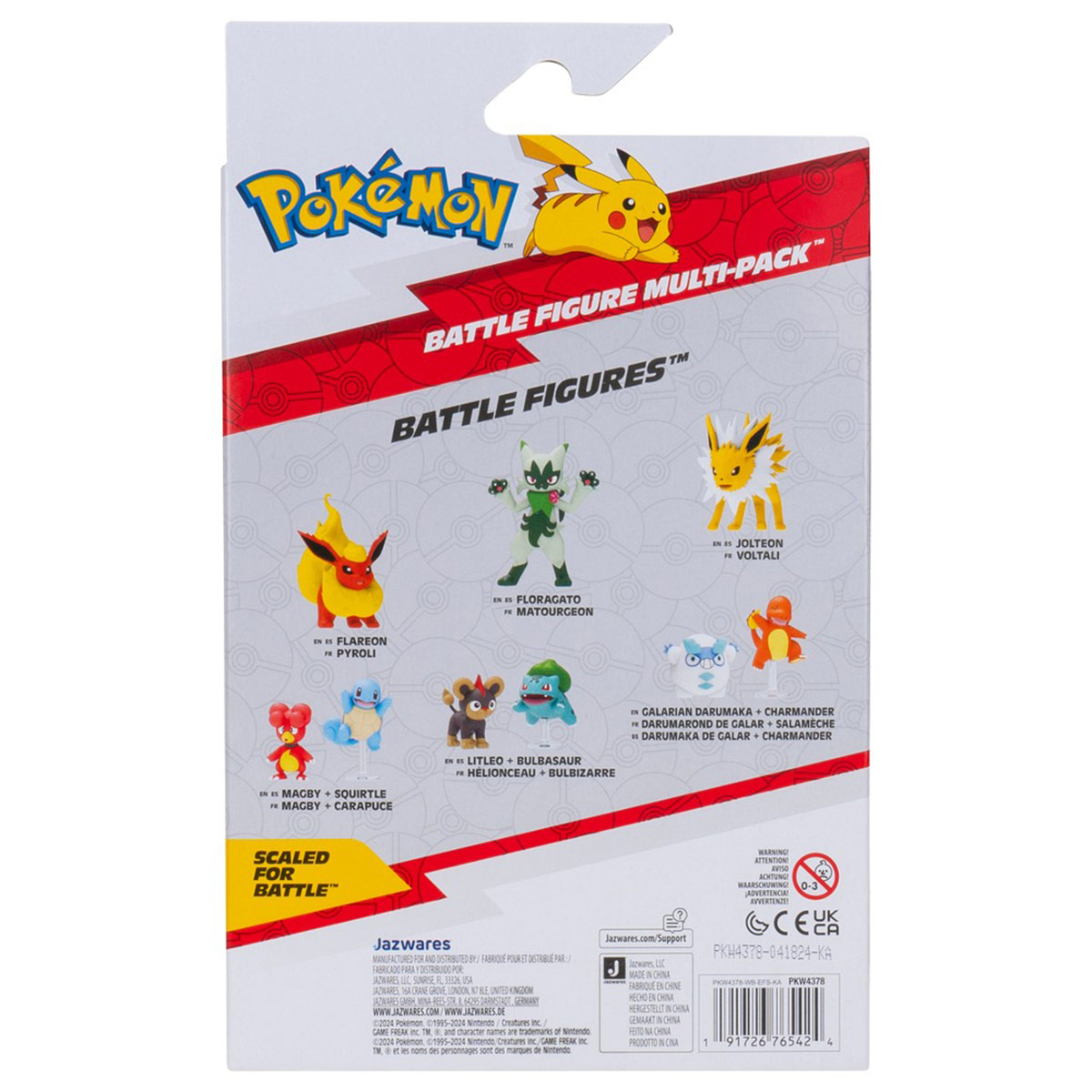 PACK X4 FIGURAS  POKÉMON ROWLET, ROSELIA, FLAPPLE, ODDISH PKW4377 - 7
