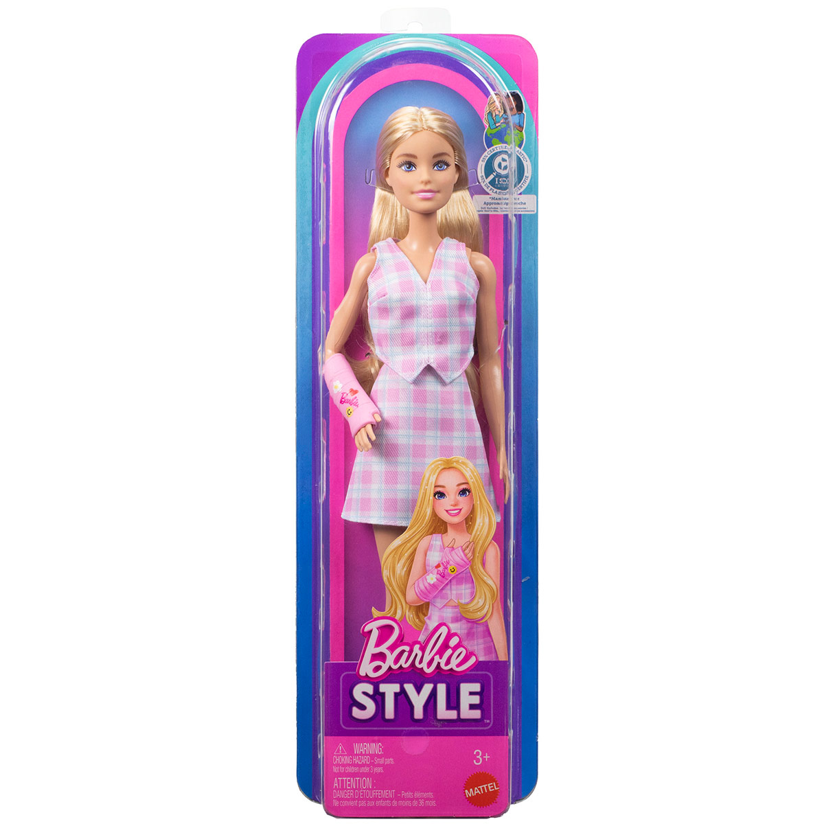 MUÑECA BARBIE FASHIONISTA CON VESTIDO ROSA - 4