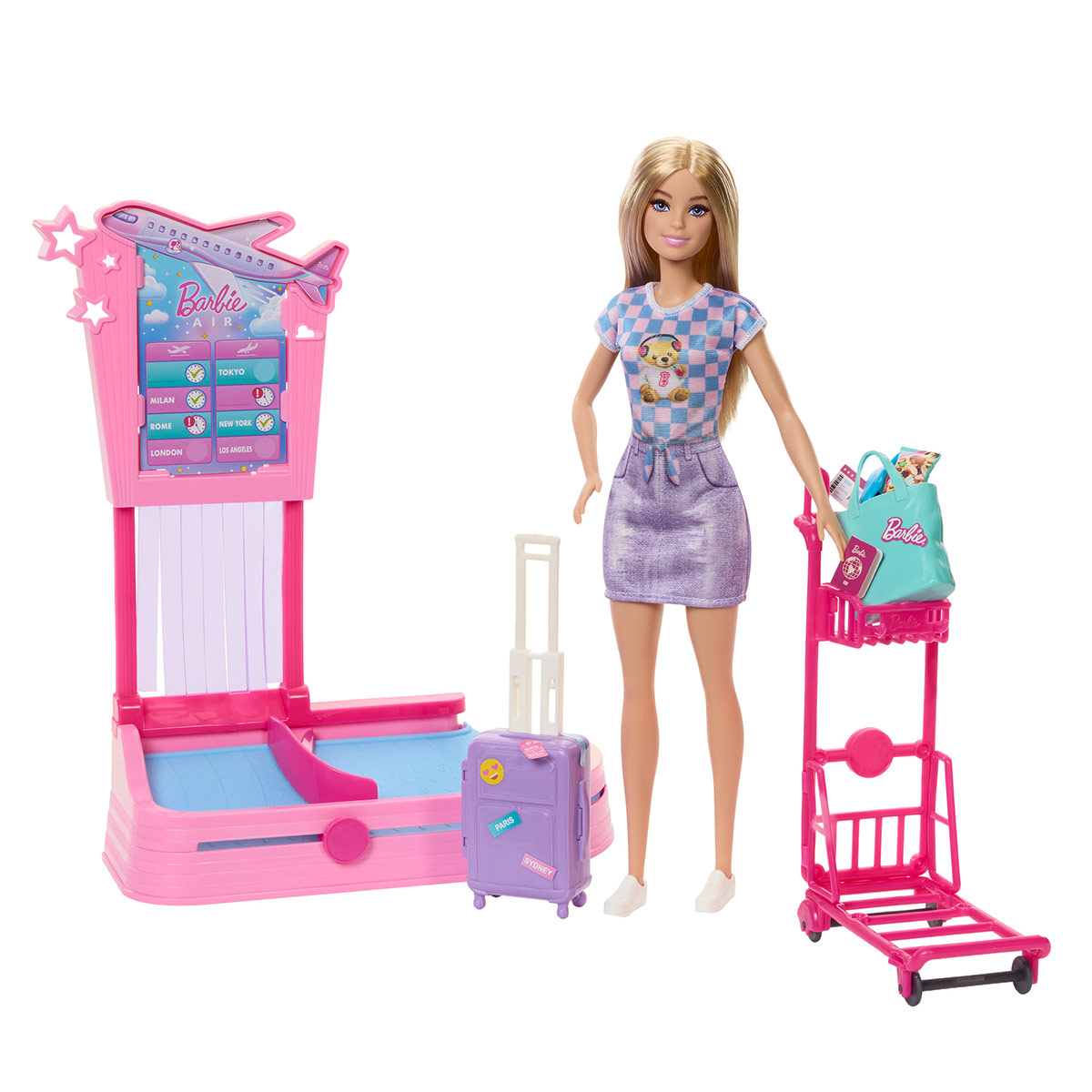 MUÑECA BARBIE SET DE JUEGO CON MUÑECA AVENTURAS DE VIAJE  - 2