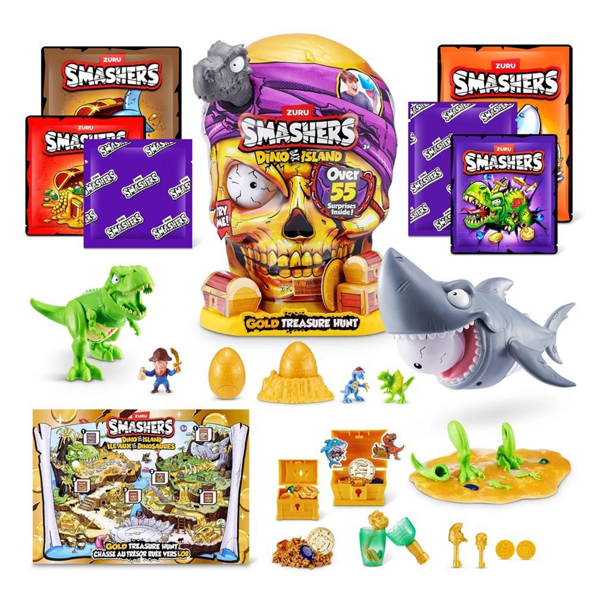 CALAVERA GIGANTE SMASHERS DORADA SORPRESA - 1