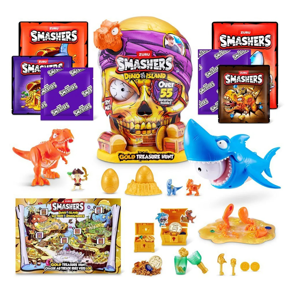 CALAVERA GIGANTE SMASHERS DORADA SORPRESA - 2