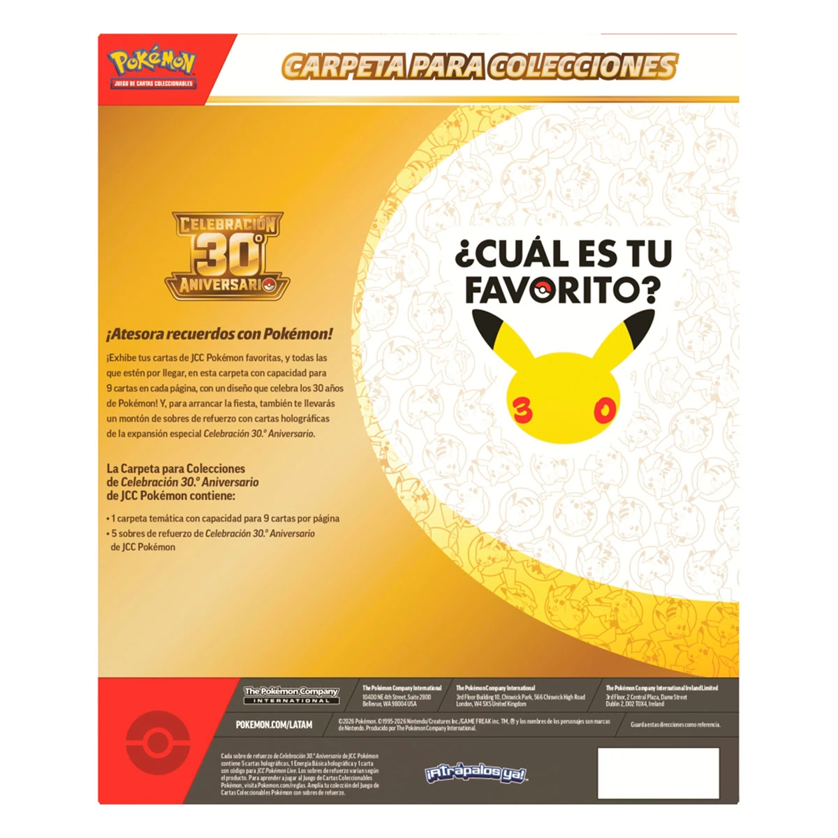 POKÉMON TCG 30TH ANNIVERSARY COLLECTOR'S BINDER – ESPAÑOL - 2