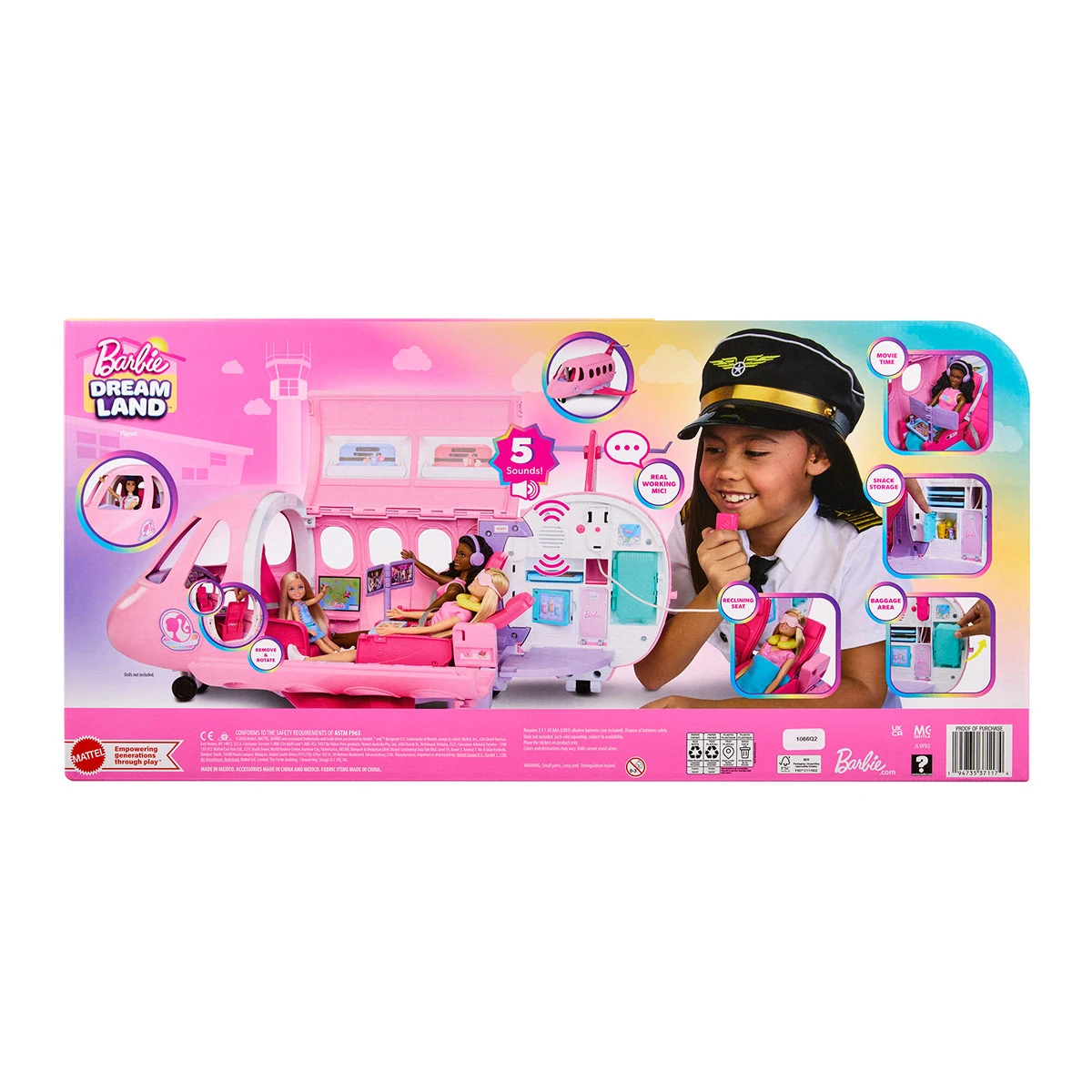 MUÑECA BARBIE DREAM LAND SET DE JUEGO AVIÓN DE LOS SUEÑOS - 11