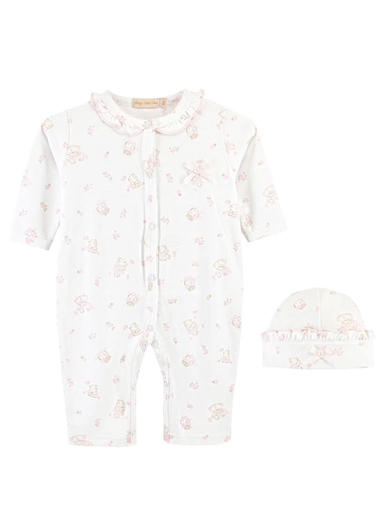 CONJUNTO ALGODÓN NIÑA BABY CLUB CHIC BLANCO HONEY BOO PINK - 1
