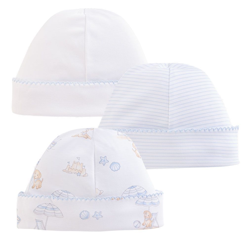 PACK 3 GORROS ALGODÓN BABY CLUB CHIC BLANCO MY LITTLE SUNSHINE BLUE - 1
