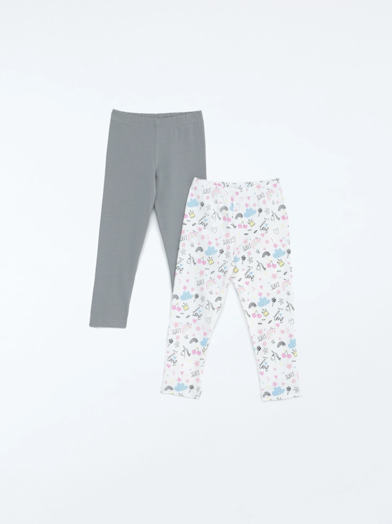 PACK X2 LEGGINS ALGODÓN NIÑA BABY HARVEST - 1