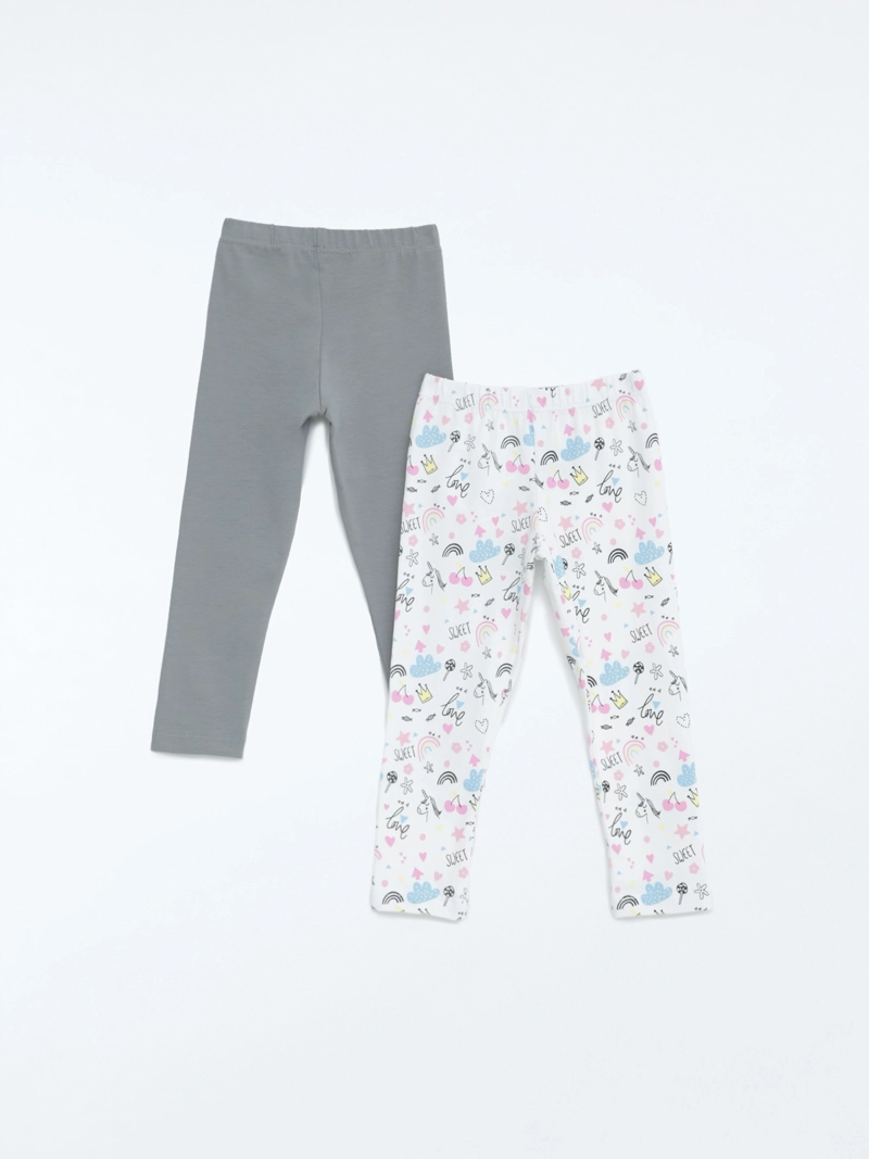 PACK X2 LEGGINS ALGODÓN NIÑA BABY HARVEST - 2
