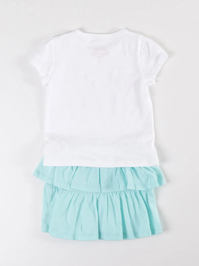 CONJUNTO NEON ALGODÓN POLO + FALDA BEBE NIÑA BABY HARVEST - 2