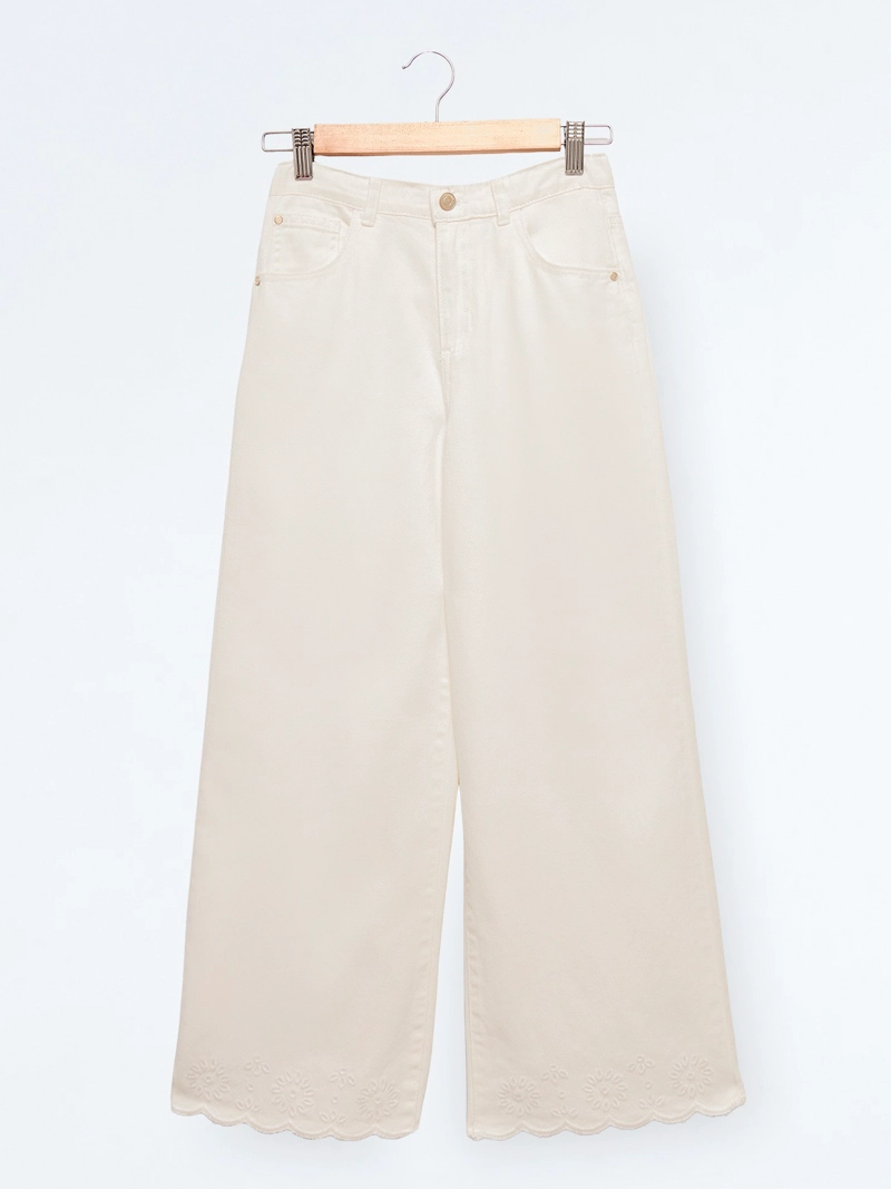 PANTALON NIÑA ANCHO BORDADO COLLOKY - 1