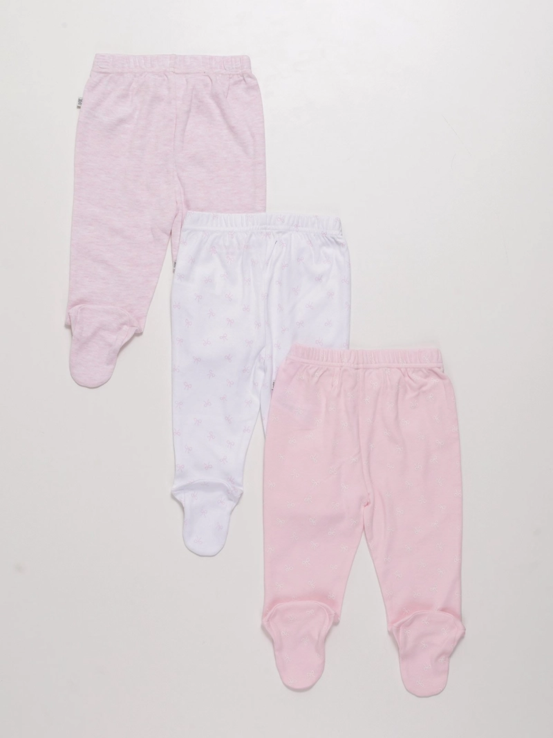 PACK X3 PANTALONES ALGODÓN BEBE NIÑA BABY HARVEST - 2