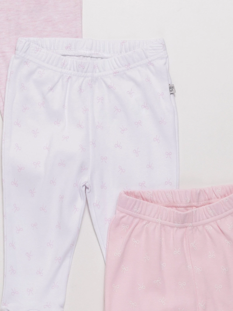 PACK X3 PANTALONES ALGODÓN BEBE NIÑA BABY HARVEST - 3