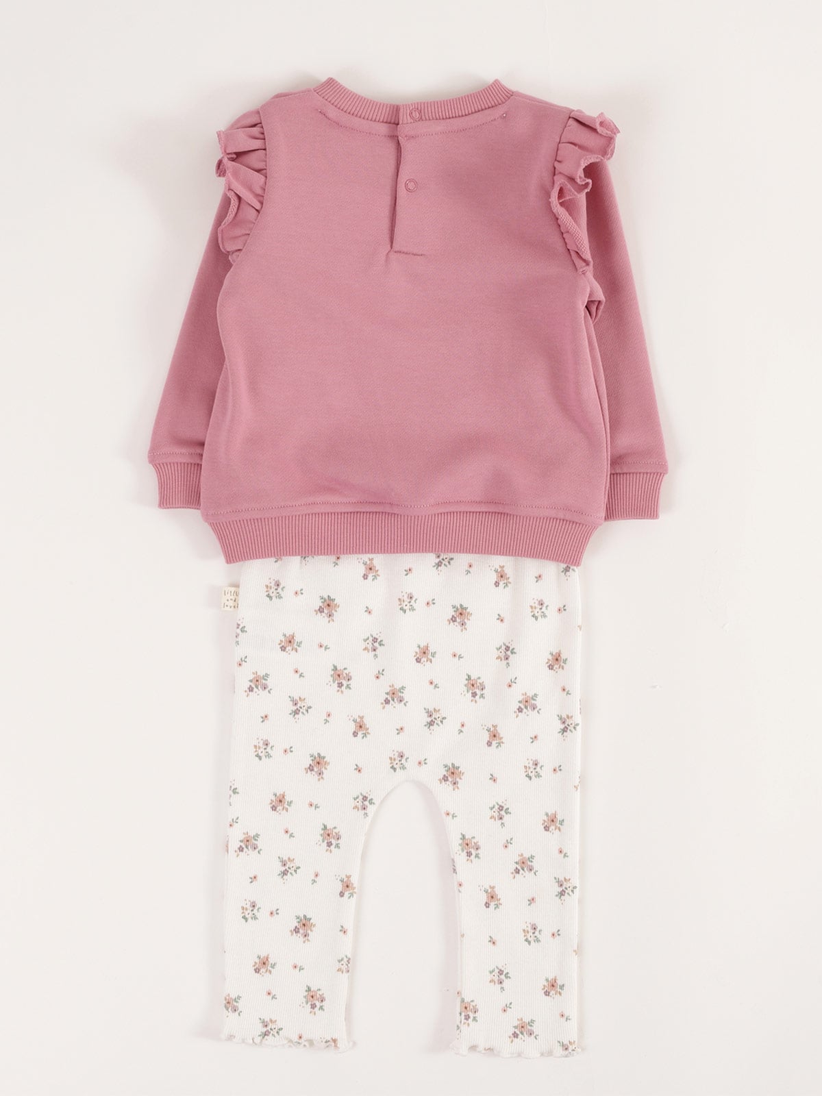 CONJUNTO POLERA FRENCH TERRY + PANTALON BEBE NIÑA BABY HARVEST - 2