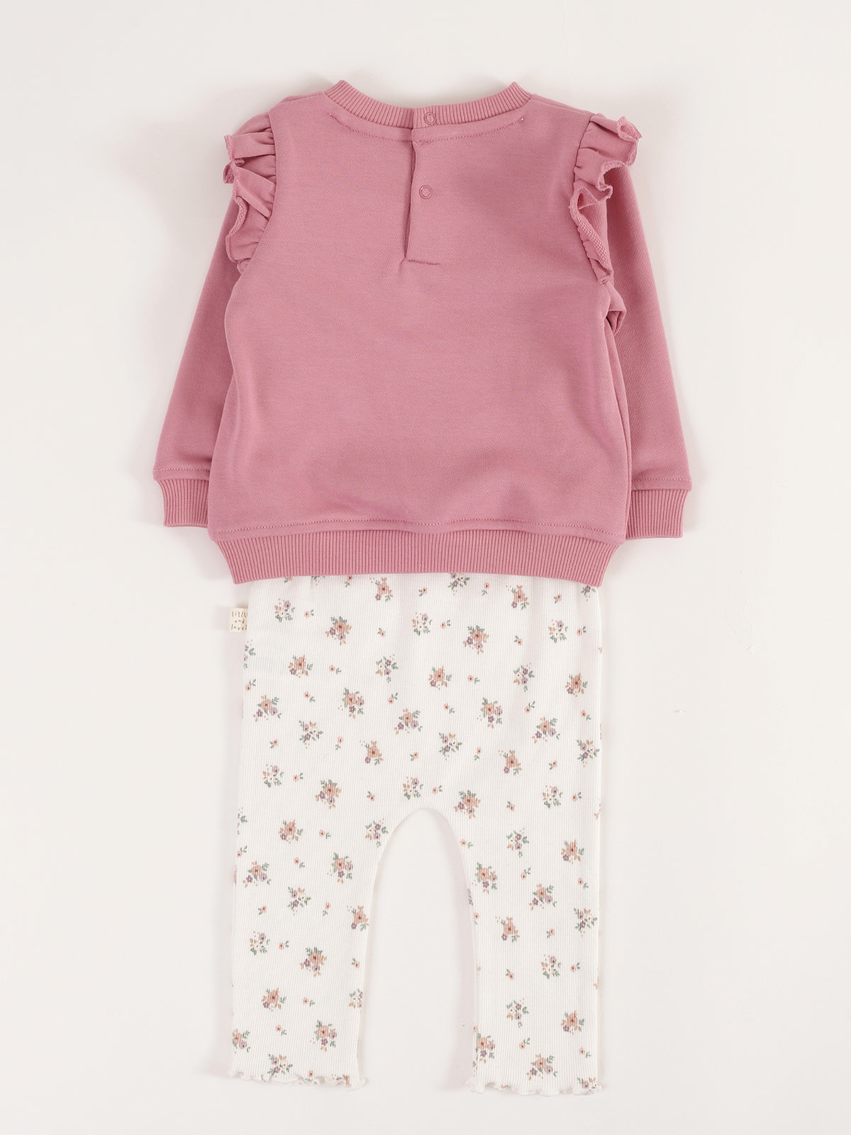 CONJUNTO POLERA FRENCH TERRY + PANTALON BEBE NIÑA BABY HARVEST - 2