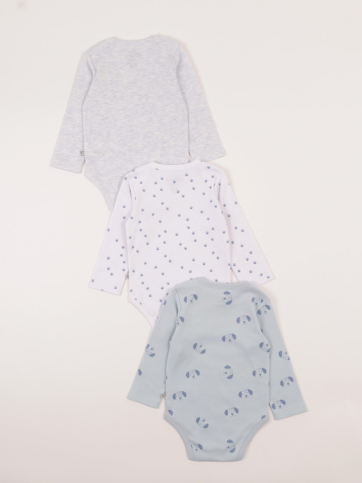 PACK X3 BODYS MANGA LARGA ALGODÓN BEBE NIÑO BABY HARVEST - 2