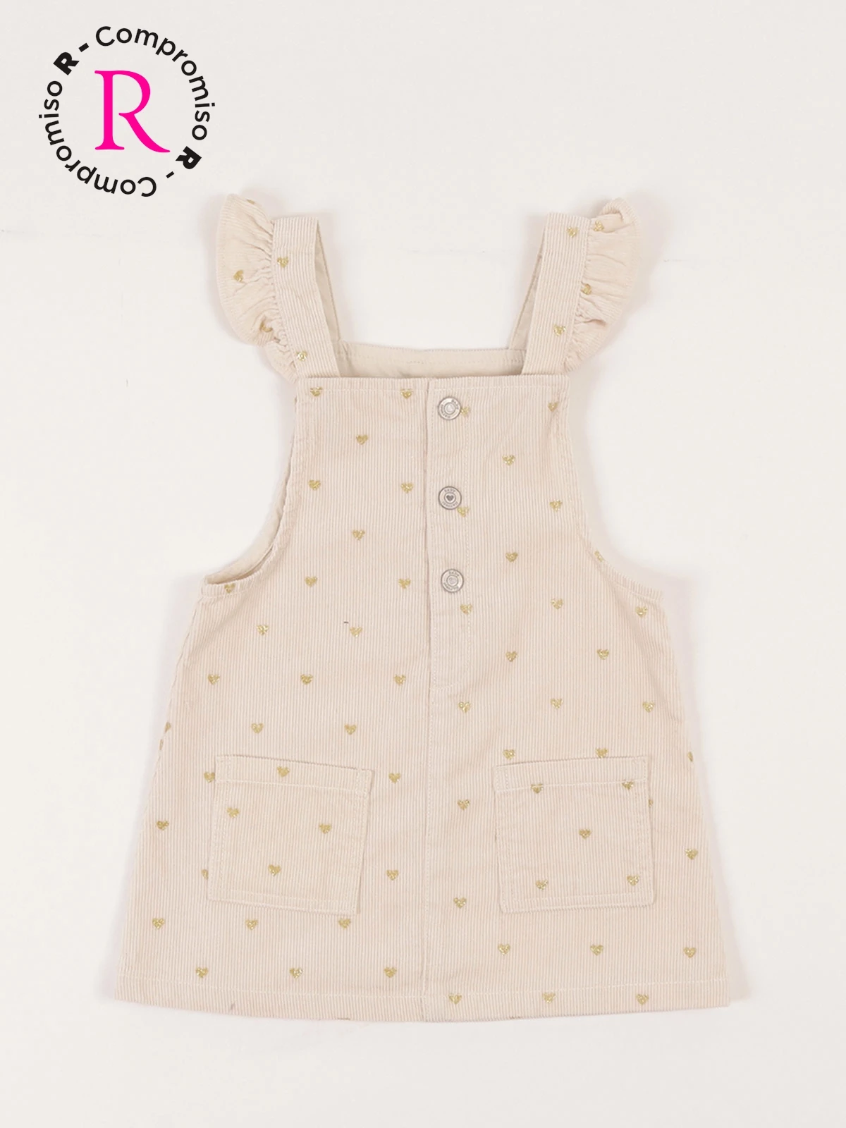OVEROL CORTO ALGODÓN CORDUROY BEBE NIÑA BABY HARVEST - 1