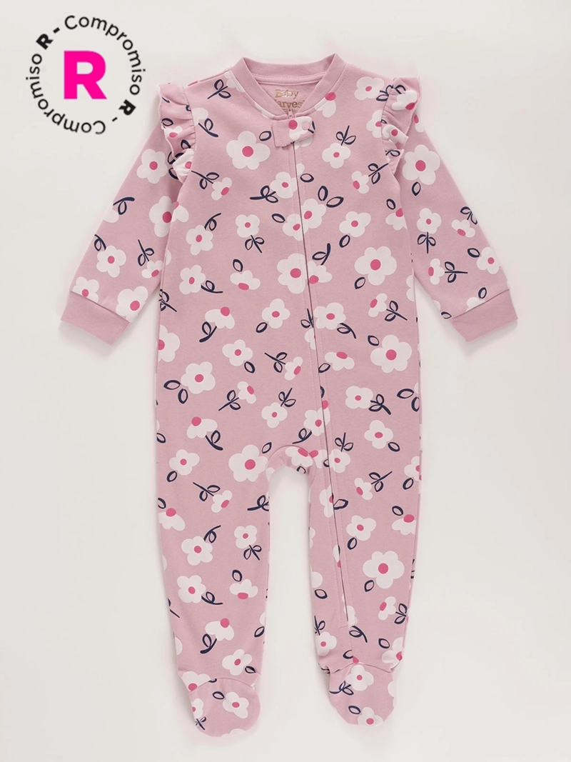 PIJAMA FRANELA FLOR BEBE NIÑA BABY HARVEST - 1