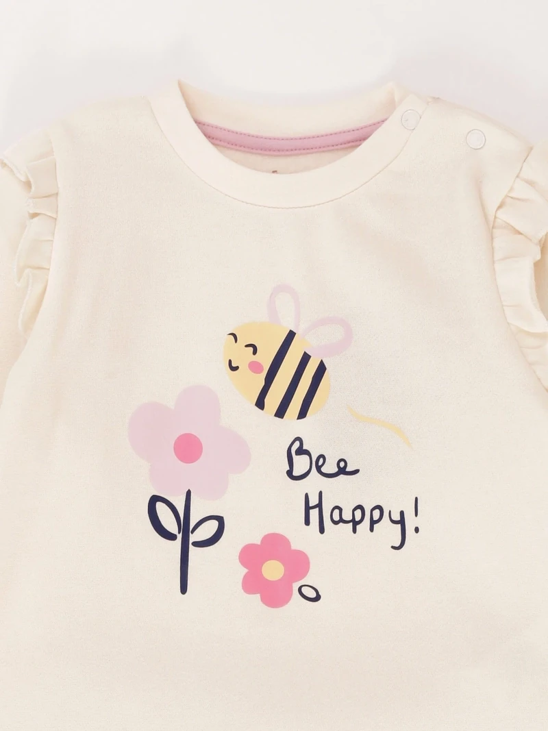 PIJAMA FRANELA ABEJA BEBE NIÑA BABY HARVEST - 3