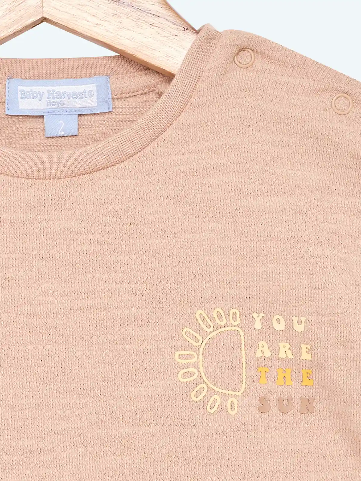 CONJUNTO TEXTURA ALGODÓN POLO + SHORT BEBE NIÑO BABY HARVEST - 3