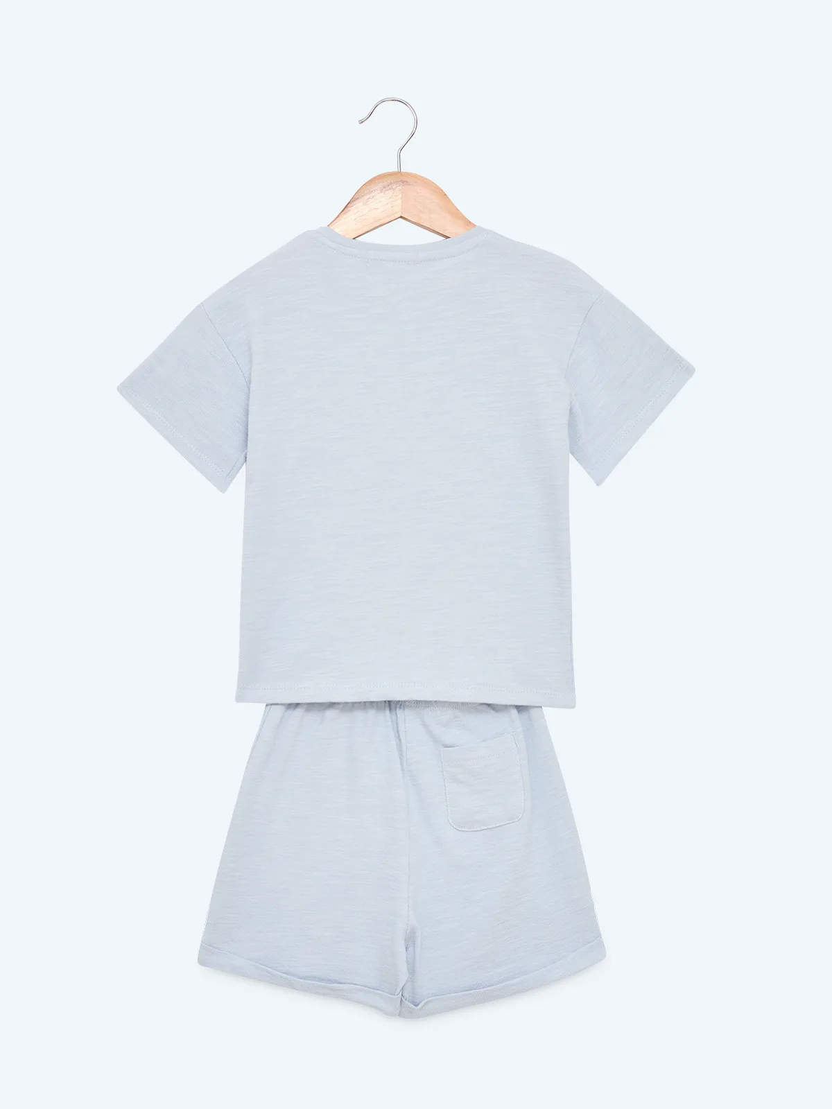 CONJUNTO TEXTURA ALGODÓN POLO + SHORT BEBE NIÑO BABY HARVEST - 2