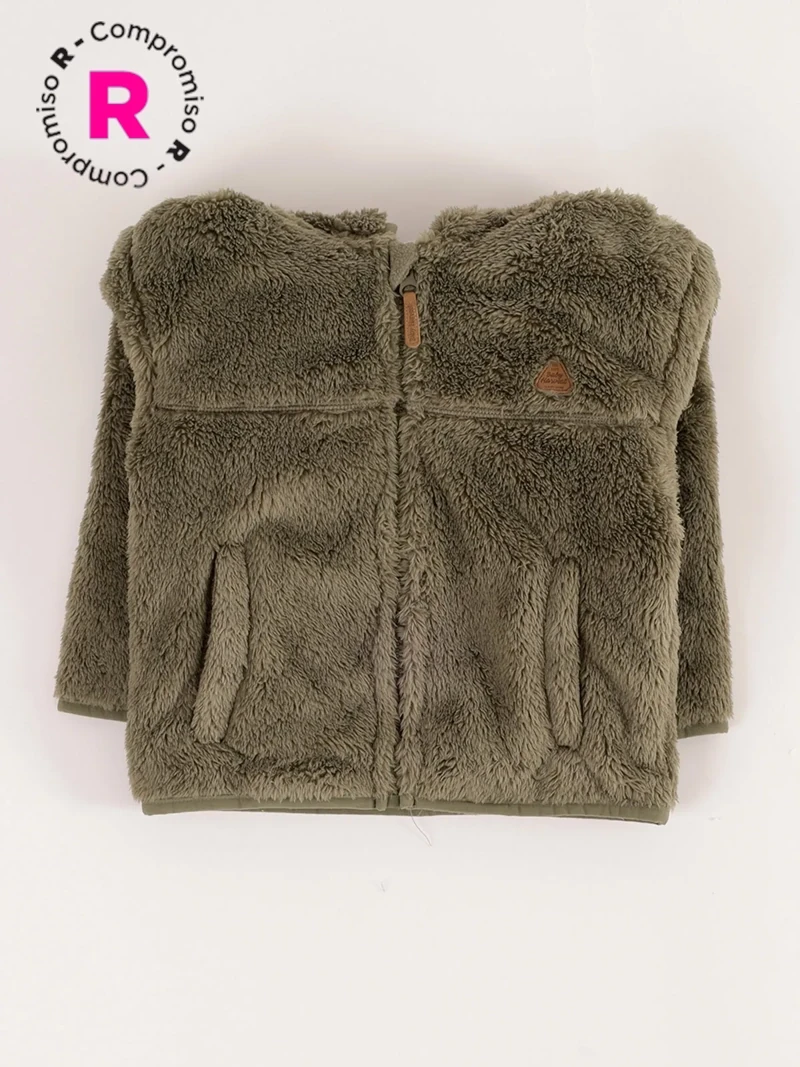 POLERA CORAL FLEECE CON CAPUCHA BEBE NIÑO BABY HARVEST - 1
