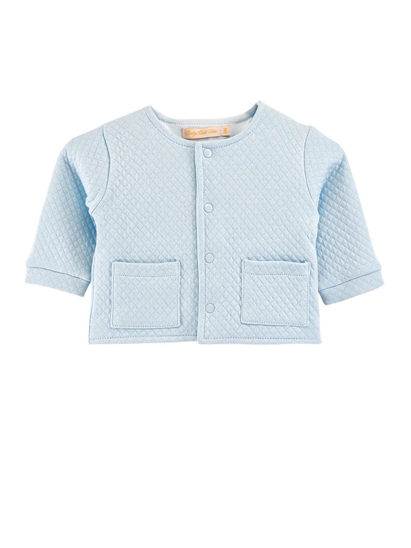 CHAQUETA ALGODÓN PIMA NIÑO BABY CLUB CELESTE REORDEN - 1