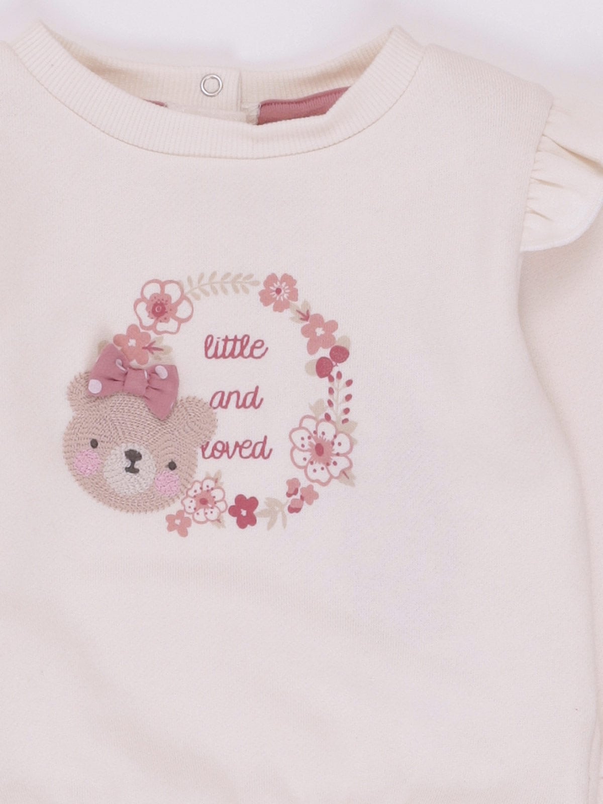CONJUNTO TEDDY FRANELA POLERA + PANTALON + VINCHA BEBE NIÑA BABY HARVEST - 3